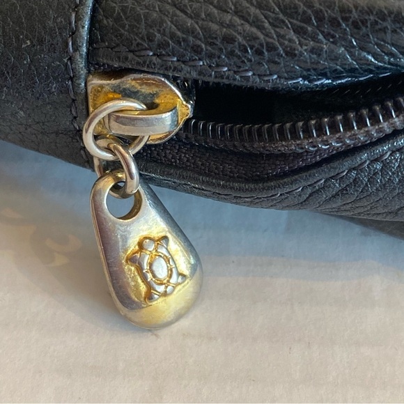 Francesco Biasia Vintage Black Italian Leather Handbag - Picture 15 of 16